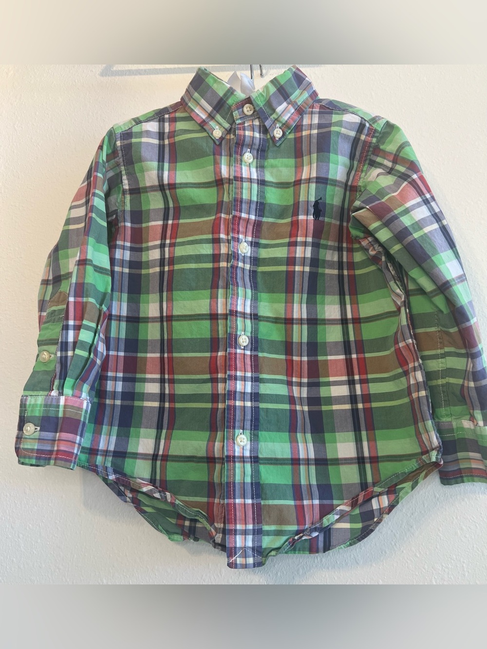 Ralph Lauren Green Plaid Button-Down Shirt
